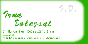 irma dolezsal business card